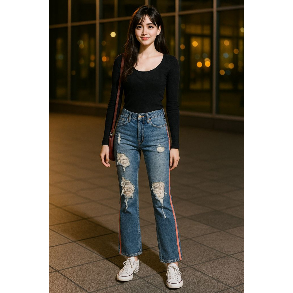 Women's McGuire Blue Distressed Jeans Size 24